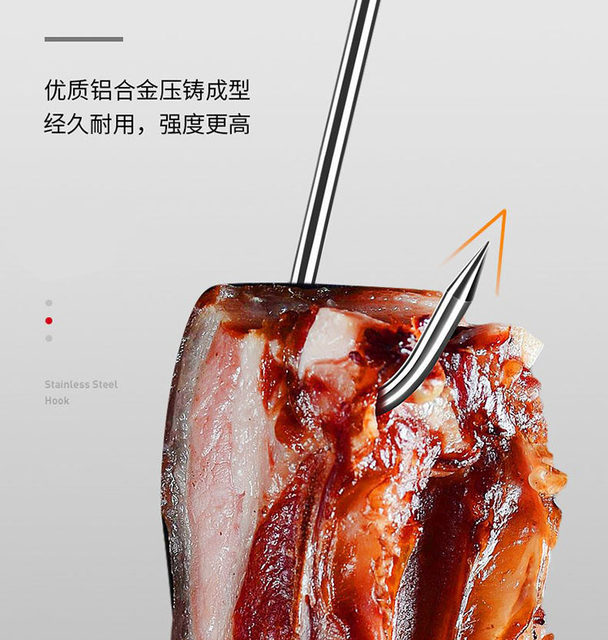Stainless steel bacon hook S-shaped single hanging meat roast chicken roast duck oven goose squab pigeon beef sausage hook hook
