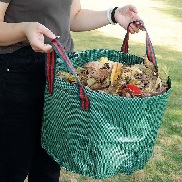 Outdoor garden leaf bag waterproof gardening woven bag household debris storage bag environmentally friendly garbage classification collection bag