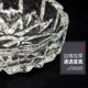 Crystal glass ashtray home creative office living room large thickened anti-fall ash anti-fly ash square