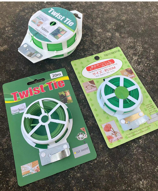 Comes with cutter wrapped gardening tainer line climbing vine tie garden wire wire iron wire wire bundle taus 50 meters rose rose
