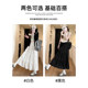 White skirt for women 2025 new summer high-waisted large hem skirt pleated a-line umbrella skirt mid-length cake skirt

