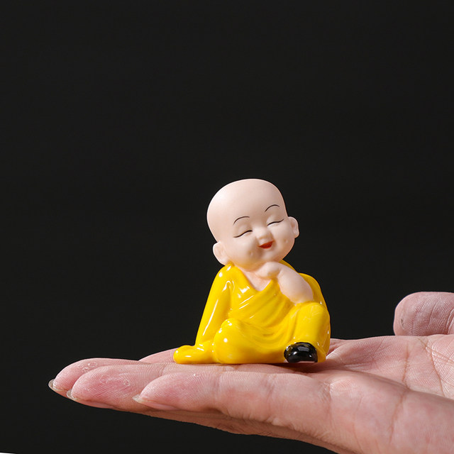 Boutique Ceramic Little Monk Tea Pets cute little Sami bonsai gardening fish tank landscaping Chinese decoration