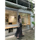 HVIVI wrinkled texture elastic waist mesh skirt for women in summer 2025 new versatile slim A-line umbrella skirt
