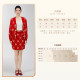 Stubborn 2025 Spring New Year Red Chinese Women's Knitted Cardigan Chinese Style Buttoned V-neck Sweater Jacket Women 8924