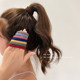 2025 new high ponytail head rope tie hair rope for girls' hair ring high elastic durable rubber band leather hood