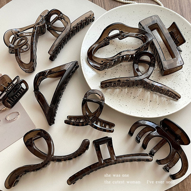 High-end hair clip for the back of women's head 2025 new style grab clip hair clip headwear hair clip broken hair shark clip hair accessory