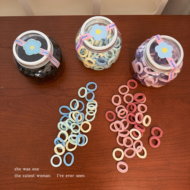 Candy color non-harming hair towel hair band for women to tie hair small rubber band children's hair rope high elasticity and durable headband leather case