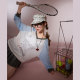 
SEENFAAN 2025 Summer New Loose Slim American V-neck Ragsleeves Short-sleeved T-shirt for Women