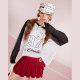 
SEENFAAN 2025 Summer New Loose Slim American V-neck Ragsleeves Short-sleeved T-shirt for Women