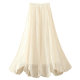 Irregular skirt for women spring and summer new high-waisted Organya mid-length A-line skirt fairy skirt mesh long skirt