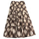 Retro plaid chiffon skirt with pockets for women's spring and summer new rubber waist diamond plaid mid-length large hem skirt