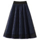 Retro embroidered lace skirt for women in summer new zippered a-line small skirt big umbrella skirt short skirt