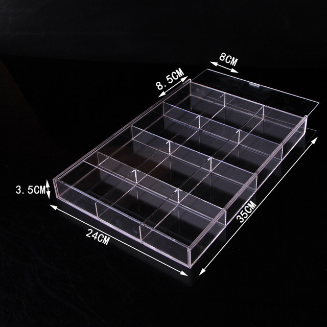 Transparent acrylic multi-grid storage display jewelry box loose bead accessories Buddha beads bracelet bracelet storage box box