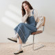 Tang Shi denim strap dress for women new women's casual versatile strap dress long skirt small person super beautiful u3
