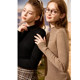 Tang Shi Half Turnie Sweater Women's 2025 Spring New Solid Color Slim Slim Small Bottom Top