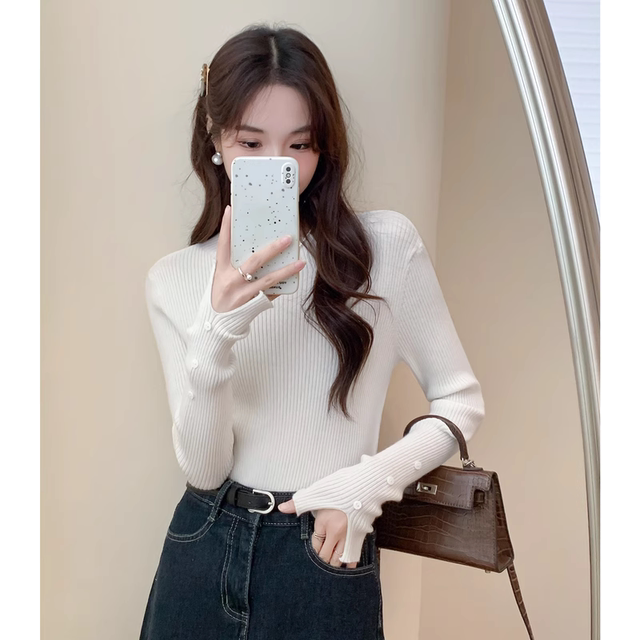 Tang Lion Half -neck Super Essence Sweaters 2024 New Positive Slim Slim Rejuvenation Covered Top Female Women's Autumn and Winter Fave

