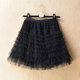 High -waisted mesh skirt female little man A -line skirt in summer puffy yarn skirt multi -layered pleated sweet cake skirt
