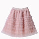 High -waisted mesh skirt female little man A -line skirt in summer puffy yarn skirt multi -layered pleated sweet cake skirt
