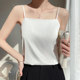 Small suspender vest women's white suit inner wear 2025 summer new versatile base shirt one-collar satin top