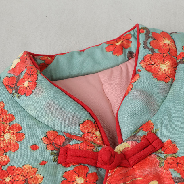 
Little Tang Dynasty cotton vest for women winter new Chinese style disc buckle diagonal placket waistcoat for mother to wear inside warm vest