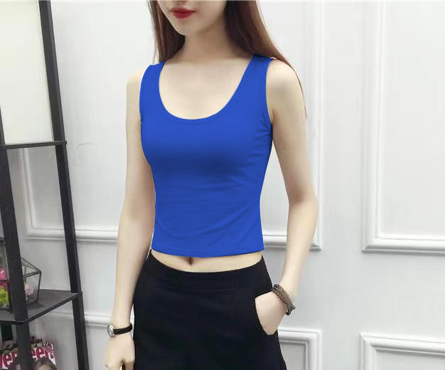 
White camisole women's anti-exposure vest spring and summer cover breasts inner wear bottoming shirt slim outer wear pure cotton top