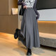 Boxer skirt female autumn and winter new pleated skirt suit thick sweet style skirt high waist thin A -line long skirt
