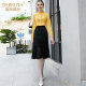 Daiweilu's yellow polka dot long-sleeved shirt for women 2025 autumn new business fashion temperament versatile top