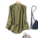 Small stand-up collar Hangzhou silk top for women 2021 new long-sleeved solid color mulberry silk shirt versatile loose spring clothes