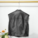 2024 autumn high -level sense stand -up leather vest ladies sheep leather sheepskin vest, shoulder carrier horse clip short jacket