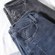 Elastic waist denim women's spring high waist loose harem pants 2024 slim fit elastic straight dad pants