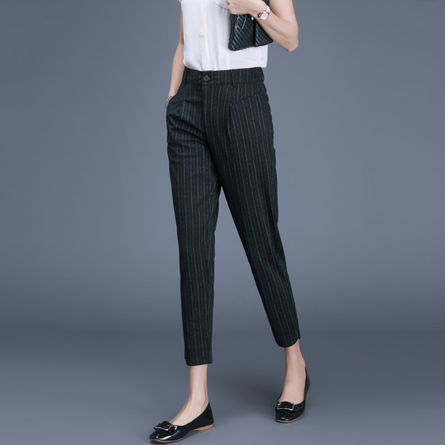 White pants for women's spring and summer 2025 new Harlan cropped pants loose and versatile to make them look slim and carrot casual pants
