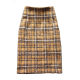Mao woolen plaid skirt female autumn and winter retro plaid skirt A sub -skirt high -waisted hip straight skirt one -step skirt