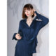 COCOBELLA heavy industry pleated satin elegant stand collar shirt for women new Chinese style two-wear Chinese style shirt SR0045