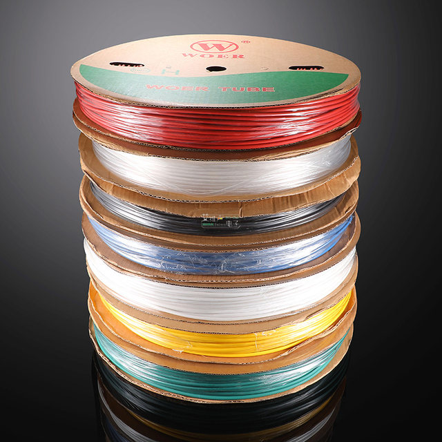 WOER wordless color heat shrink tube casing shrink tube environmentally friendly audio line insulation casing protection sold separately