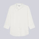 Hazzys Fashion Women's White Loose Cropped Sleeve Shirt Top Women's Casual Summer Shirt Jacket