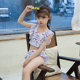 2025 New Children's Swimwear Girls Swimwear Baby Summer Vacation Split Swimming Set Equipment Triangle Skirt Style