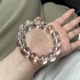 Natural 5A white crystal bracelet transparent beads Brazilian crystal bracelet genuine white crystal men and women support re-check
