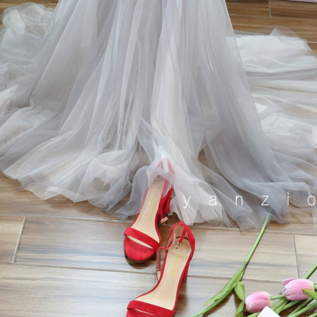 2025 summer new long skirt gradient color gauze mesh a-line skirt high waist big skirt slim skirt multi-layer fairy skirt