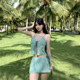 
Skirt-style split swimsuit three-piece conservative swimsuit for women conservative sexy hot girl hot spring bikini BIKINI