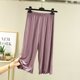 Modal six-point casual pants for women in summer, fashionable, slim, large-size flared shorts high-waist loose thin wide-leg pants