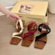 2025 new summer retro one-length high heels women's toe thin heels open-toe sandals French skirt sandals