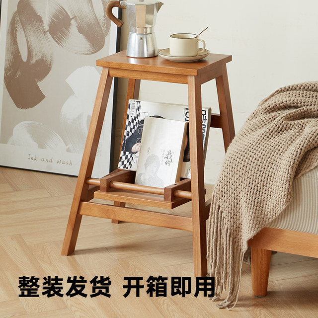 Solid wood ladder stool household climbing ladder folding stool body ...