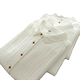 Pure cotton stand collar black ears white shirt Japanese spring and autumn new long-sleeved solid color base age-reducing layered shirt for women