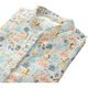 Spring and Autumn New Style Literary Stand Collar Double Layer Cotton Long Sleeve Shirt Women's Loose Cartoon Print Soft Base Shirt
