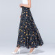 2021 Summer new versatile chiffon half -body long skirt ladies high -waist A -line large size dance skirt
