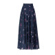 2024 Summer wild floral chiffon half body long skirt new high -waisted A -line skirt big size dance long skirt
