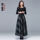 Autumn and winter new versatile high -waisted high -waisted woolen skirt women's winter mid -size square dance long skirt big skirt
