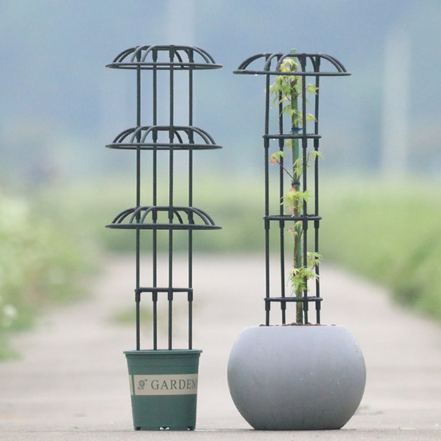 Small gardening flower stand single and double circle umbrella climbing frame clematis lantern flower climbing frame plant rose support