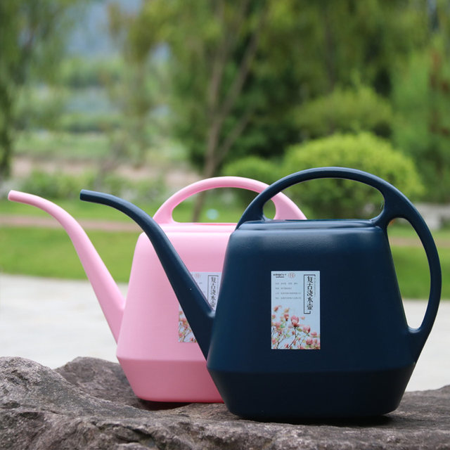 4L household small-diameter pot gardening succulent flowering watering pot watering large capacity slender mouth pot rose watering pot
