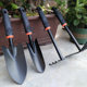 Small black shovel four-piece set of gardening tools for plowing soil, planting trees, shovel rake, large shovel, hoe for flower planting